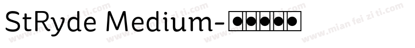 StRyde Medium字体转换